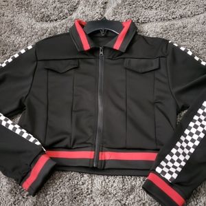 Fashion Nova Black Racer Jacket